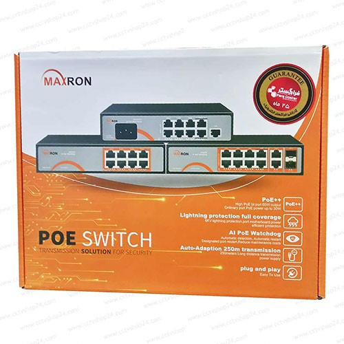 سوئیچ ۴ پورت POE مکسرون مدل MSW-3004FP-2FL-60I